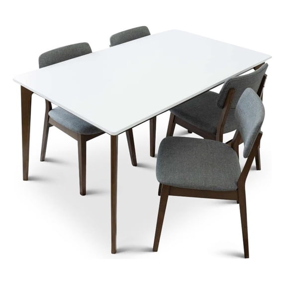Siriana Modern Solid Wood Dining Room & Kitchen Table and Chair Set