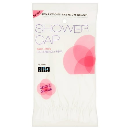 Siris Satin Lined Vinyl Shower Cap, Full Size, 1 Ea