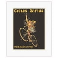 thumbnail image 1 of Sirius Bicycles (Cycles Sirius) - Paris France - Vintage French Advertising Poster by Henri Boulanger c.1899 - Fine Art Rolled Canvas Print 11in x 14in, 1 of 4