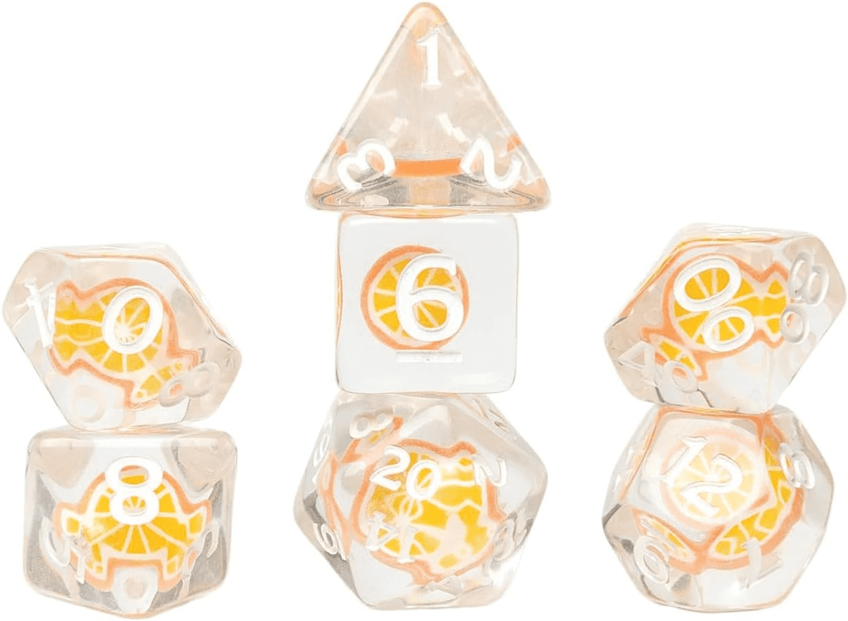 Sirius Dice 7-Set Fruit Dice: Orange
