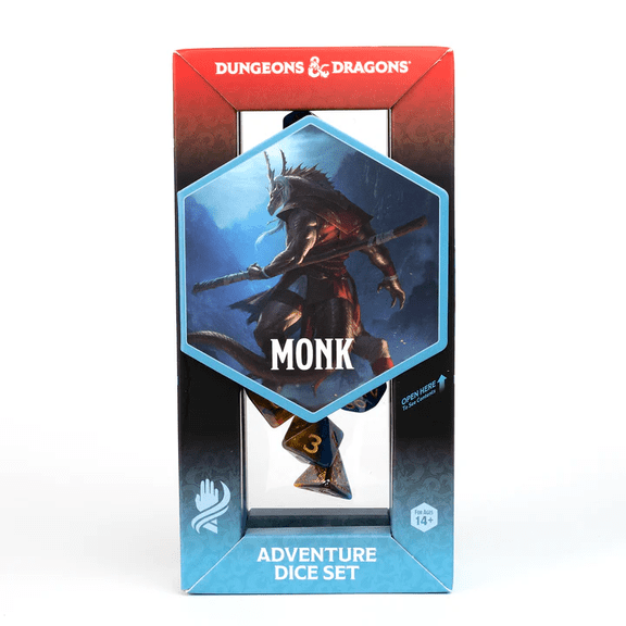 Sirius Dice: D&D Adventure Dice: Monk Blue Refresh