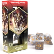 Dungeons & Dragons D&D Adventure Dice Paladin - White & Grey - 14pc RPG Die Set, Class Symbols, Roleplaying Game Accessory, Sirius Dice, Licensed