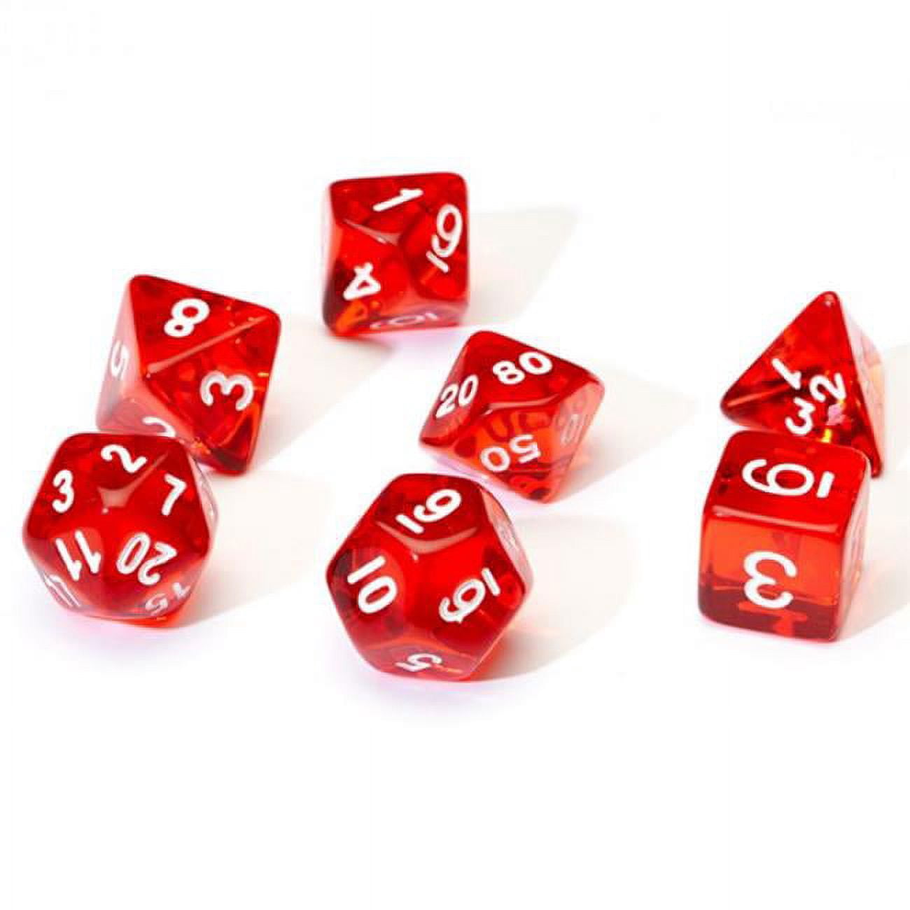 MagVision Sirius Translucent Blue Resin Dice Set - 7-Piece RPG Dice With Extra D20 - View #8