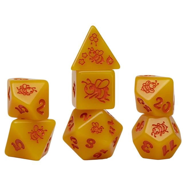 Sirius Dice SDZ002606 Animal Dice - Golden Buzz - Set of 7