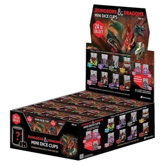 Sirius Dice SDZ240501 Dungeons & Dragons Mini Dice Cups Series Two PDQ Role-Playing Game - 12 Piece