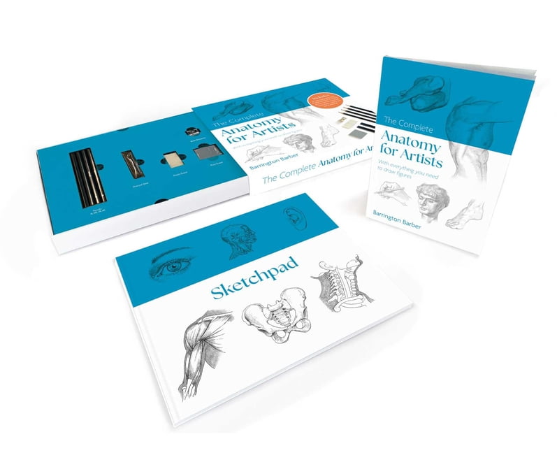Sirius Drawing Kits The Complete Anatomy for Artists Kit: Includes an Instructional Book, a Sketchpad, Pencils and More, (Paperback)