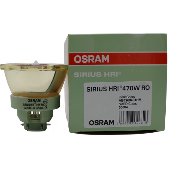 Sirius HRI 470W RO 55084 Moving Head HID Lamp powered by Osram, 19,500 lm, 7500K, Ra80, 83V, 5.3A, Any Position, 1,500 hr Life, Fits ROBE MegaPointe & 470W Fixtures - 1 Unit per pack