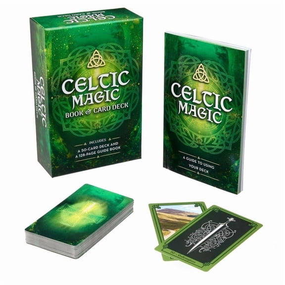 Sirius Oracle Kits Celtic Magic Book & Card Deck: Includes a 50-Card Deck and a 128-Page Guide Book, (Paperback)