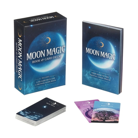 Sirius Oracle Kits Moon Magic Book & Card Deck: Includes a 50-Card Deck and a 128-Page Guide Book, (Paperback)