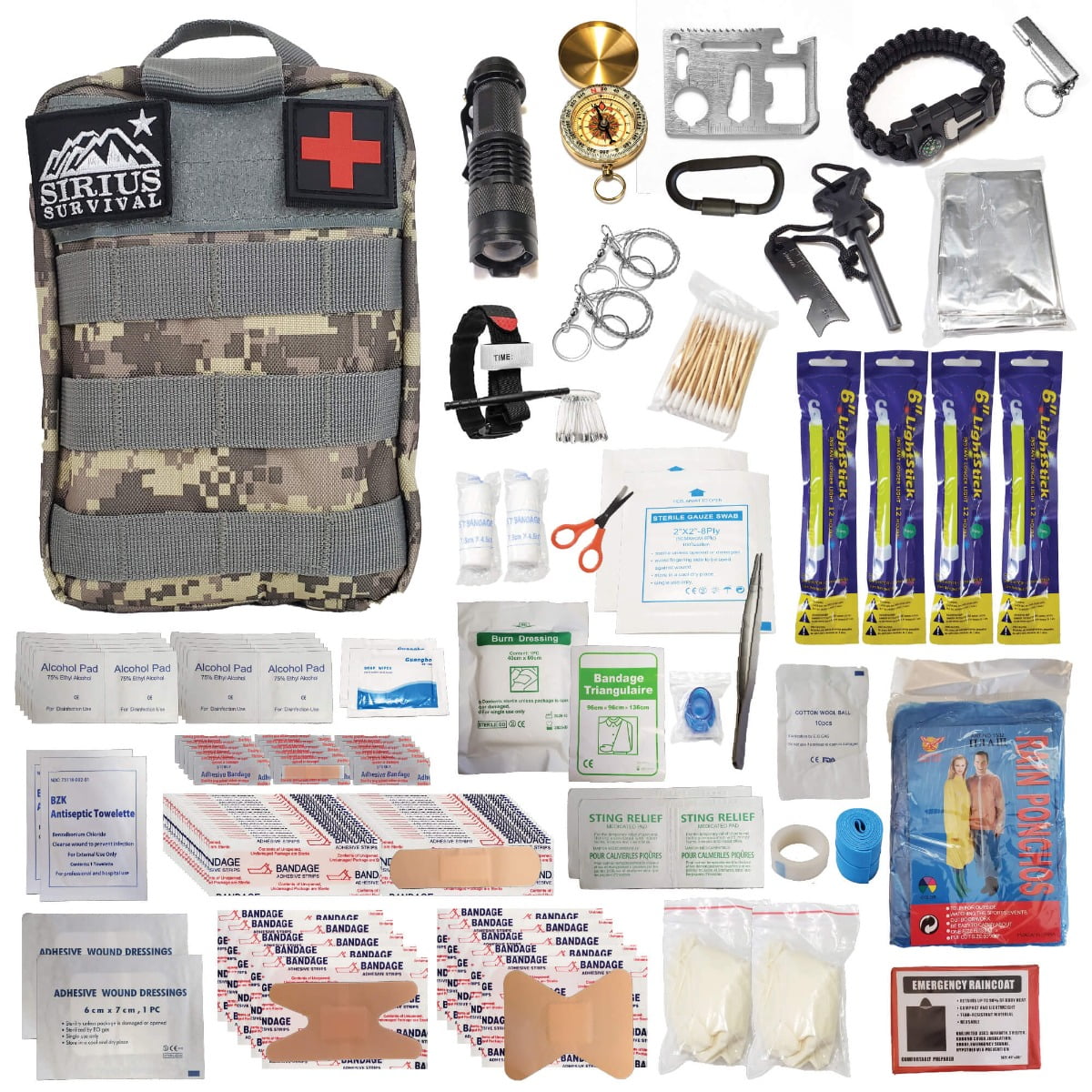 First Aid Restock Pack for Vehicle/Travel First Aid Kits - Survival