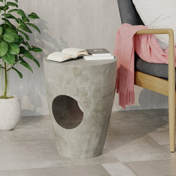 Sirius Side Table Modern Cement Side Table for Indoor/Outdoor Living