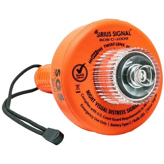 Sirius Signal C-1003 USCG Approved Marine Flare Replacement with Distress Flag and Whistle