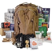 1 Person Emergency Kit / Survival Backpack for 72 Hours for Natural Disasters, Hurricanes, Emergency or Bug Out Situations   Tan