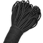 Sirius Survival 100ft Paracord Rope, 350lb Test, 4mm 7 Strand Core - Many Color Options - Black