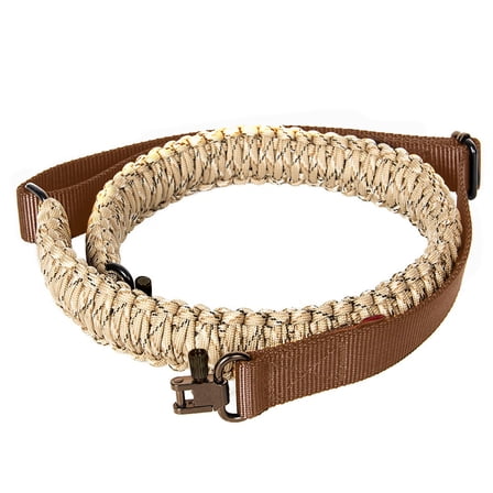 Sirius Survival 2 Point Gun Sling 550 Paracord, Adjustable with Swivel - Desert Camo