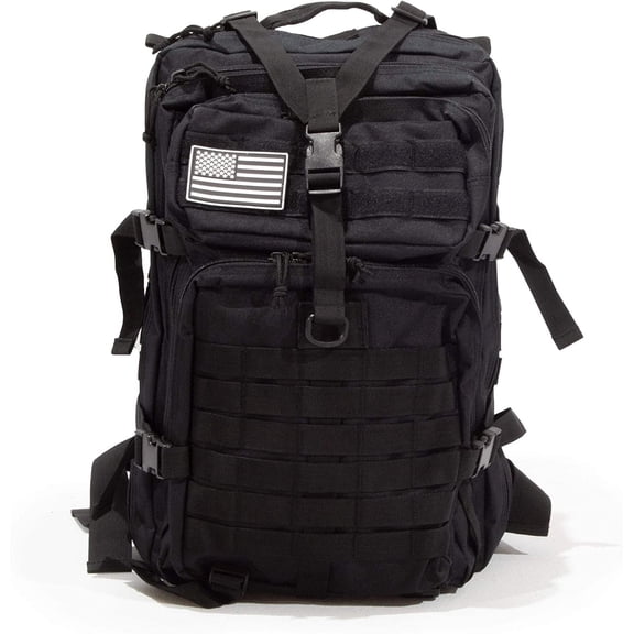 Sirius Survival 50L Expeditionary Outdoor Survival Backpack - Large Modular Day Pack, Black