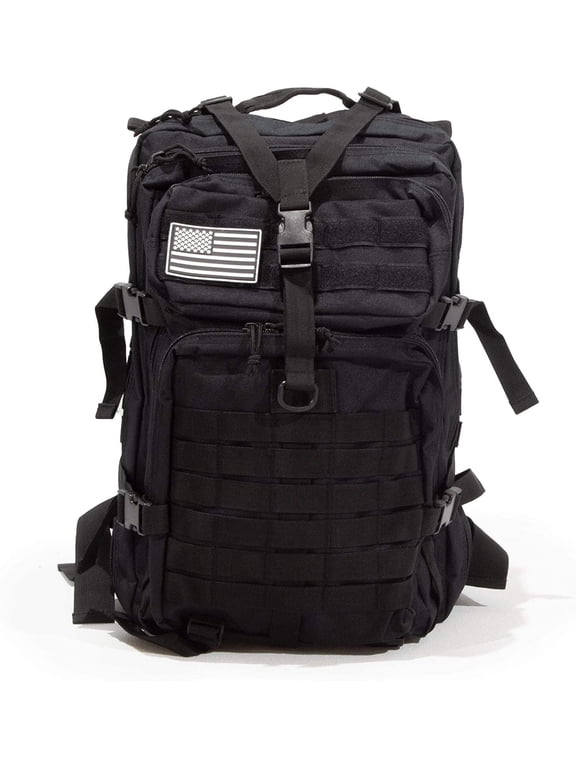 50L Expeditionary Outdoor Survival Backpack - Large Modular Day Pack, Black