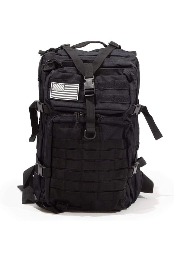 50L Expeditionary Outdoor Survival Backpack - Large Modular Day Pack, Black