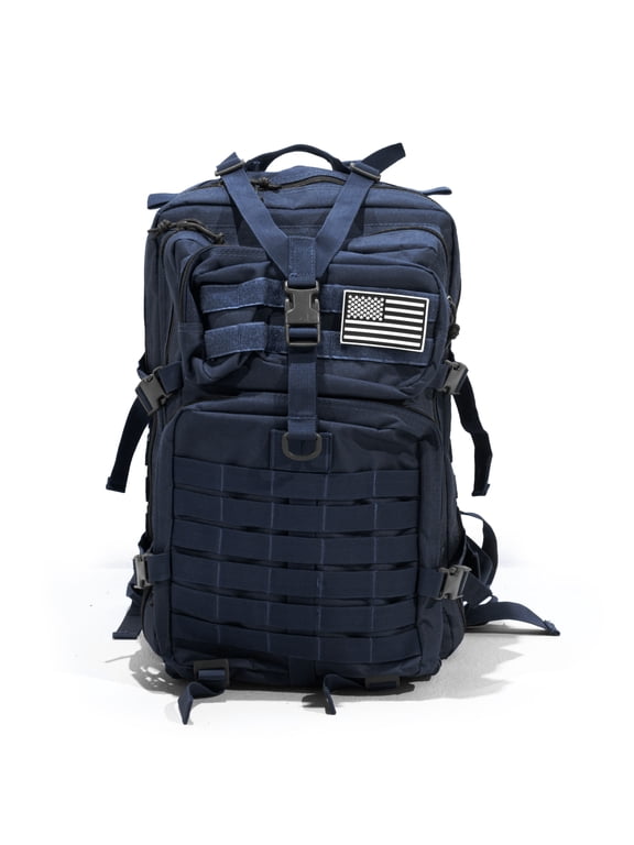 50L Expeditionary Outdoor Survival Backpack - Large Modular Day Pack, Navy