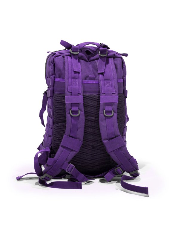 50L Expeditionary Outdoor Survival Backpack - Large Modular Day Pack, Purple