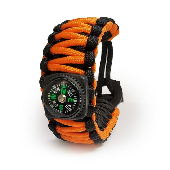 Sirius Survival 550 Paracord Survival Bracelet Orange Adjustable