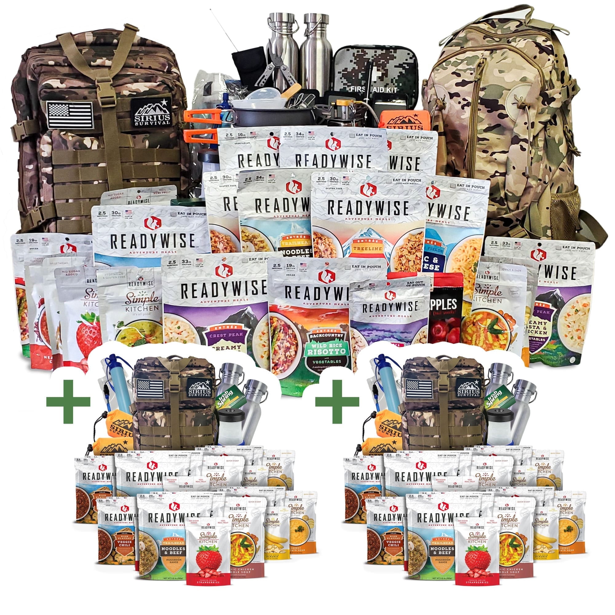 Sirius Survival Family Comfort 72 Emergency Survival Kit/Backpack – 72 ...