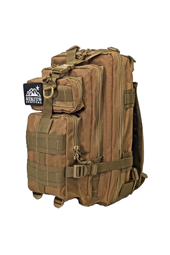 Camping Backpack - 30L Capacity Heavy Duty 900D Polyester - Great Hunting, Hiking, Camping or Fishing Backpack - Backpack for Men - Tan