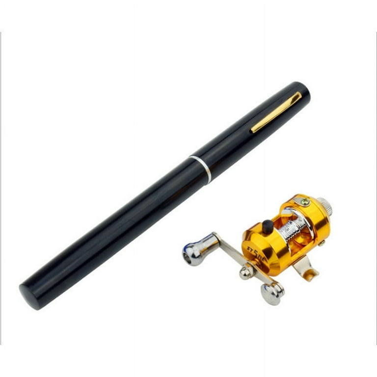 Sirius Survival Collapsible Fishing Pole Pen - Rod & Reel Combo - Black