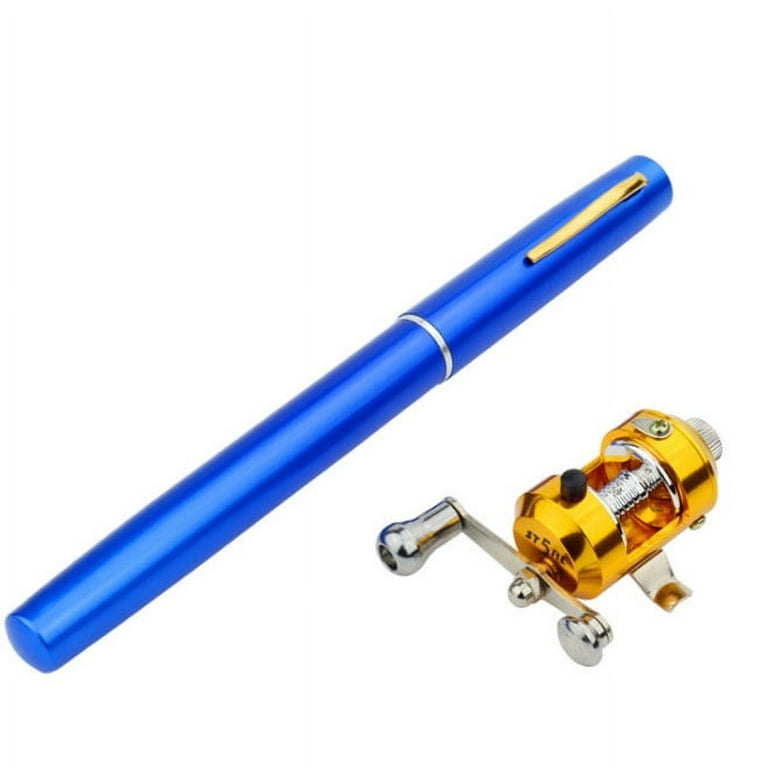Sirius Survival Collapsible Fishing Pole Pen - Rod & Reel Combo - Blue