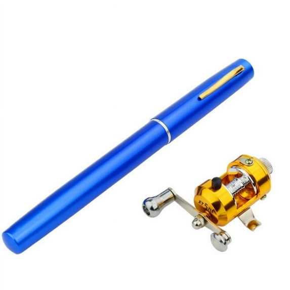 Sirius Survival Collapsible Fishing Pole Pen - Rod & Reel Combo - Blue