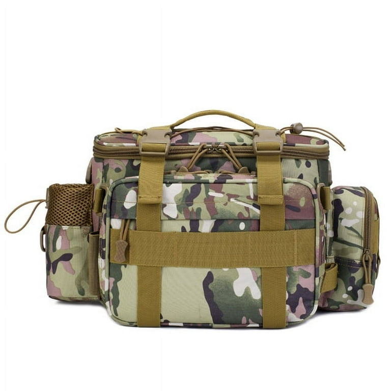 Sirius Survival Easy Access Shoulder and Waste Fishing Tackle Bag - Soft Fishing  Bag, Camo 