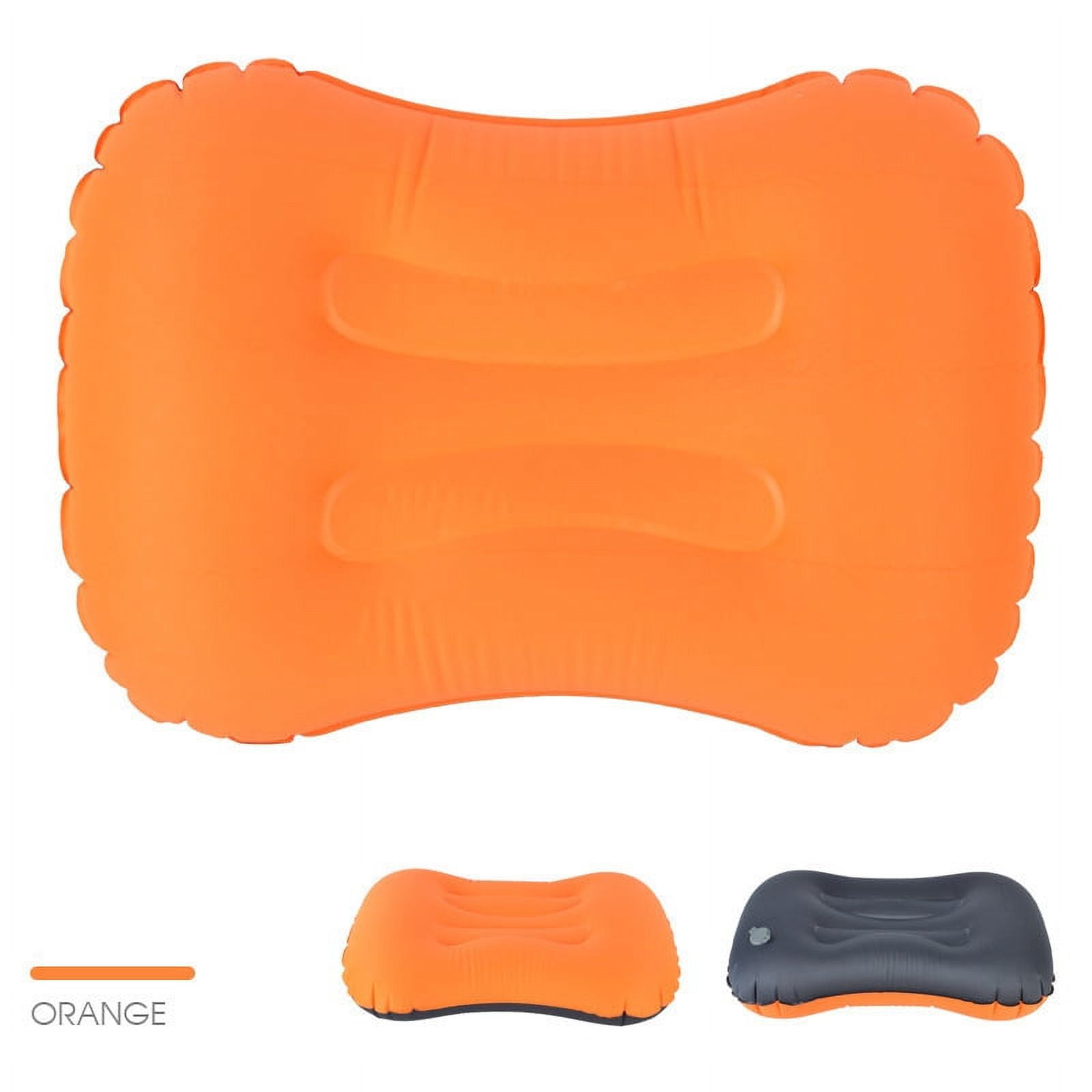Sirius Survival Inflatable Camping Pillow Portable Compact Compressible Easy to Blow Up for Camping Hiking Travelling Orange