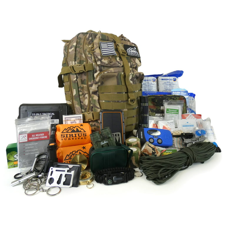 Sirius Survival Pre-Packed Emergency Survival Kit/Bug Out Bag for