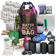 Sirius Survival Pre-Packed Hurricane Kit - Comprehensive Hurricane Preparedness Items - Essential Hurricane Supplies - Complete Hurricane Supply List in a Waterproof Bag for 2 People - Pink Camo