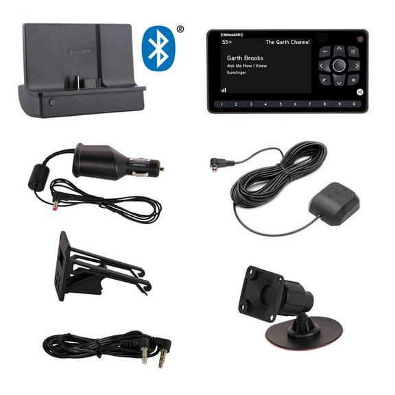 SiriusXM Onyx EZR Satellite Radio Receiver High-Resolution Display Easy Channel Access Kit, Black