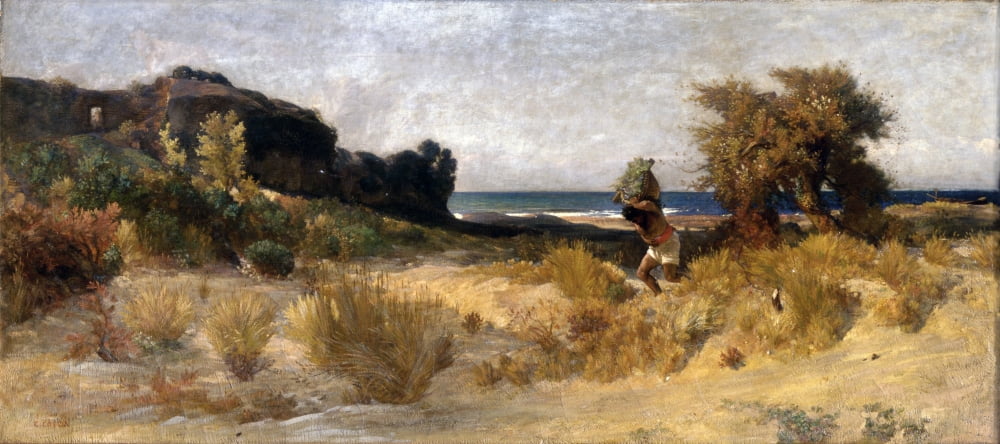 Sirocco Day On The Coast Near Rome Canvas Art - (24 x 18)
