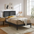 thumbnail image 1 of Sirocco Rattan and Wood Twin Platform Bed in Black, 1 of 10