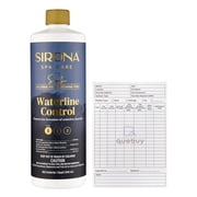 Sirona 82106 Simply Waterline Control 1 Qt - Chlorine-Free & Bromine-Free + QueBuy Pool Log Book