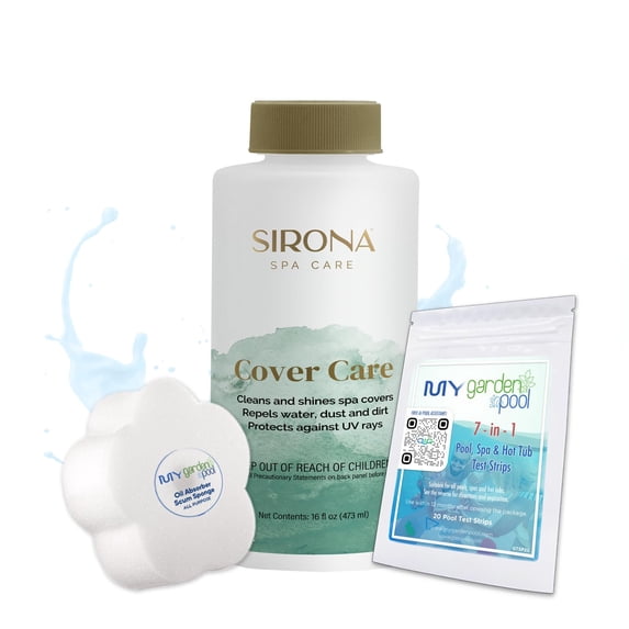 Scum Sponge Sirona 82110 Cover Care, 16 fl Oz Includes My Garden Pool 20 Ct. Test ...