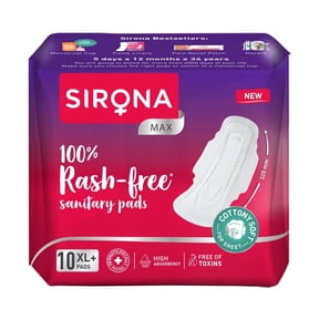 Sirona Cottony Soft Rash Free Pads XL+: 10 U