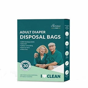 Sirona Premium Adult Diaper Disposable Bags - 30 Bags