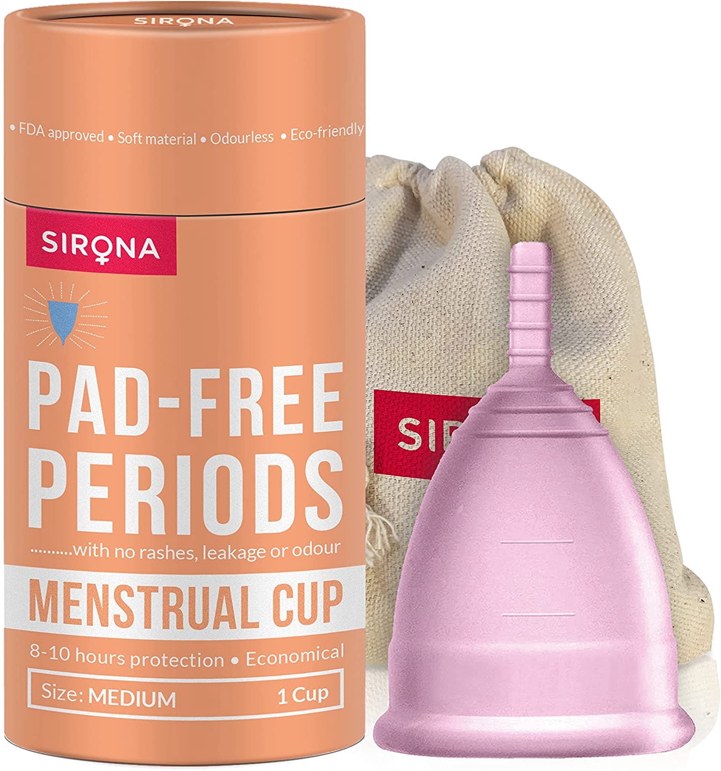 Sirona Reusable Menstrual Cup for Women - Medium - Walmart.com
