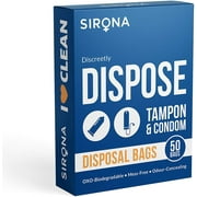 Sirona Tampons & Condom Disposal Bags - 50 Bags