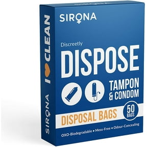 Sirona Tampons & Condom Disposal Bags - 50 Bags