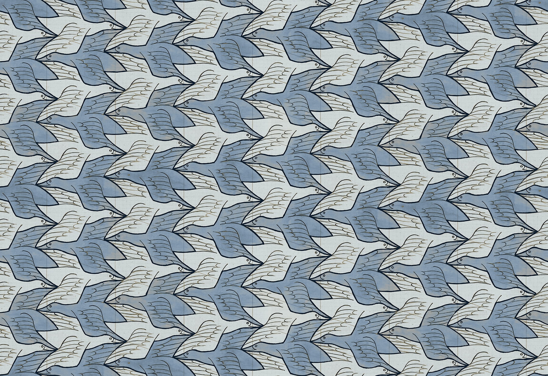 Sirpi Alyssa Light Blue Birds Wallpaper