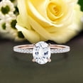 thumbnail image 1 of Sirprisingly Gift Minimalist 1.50 Carat Oval Cut Diamond Moissanite Engagement Ring, Classic Wedding Ring In 10k Solid Rose Gold, Occasionally Gift For Her, Promise Ring, Anniversary Ring, 1 of 3