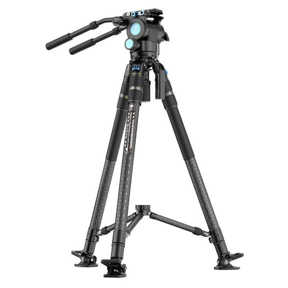 Sirui Carbon Fiber Video Tripod Kit W/ SVH15 Fluid Head 55 lb Load SVS75+SVH15