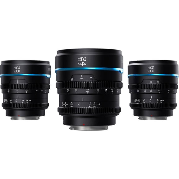 Sirui Night Walker T1.2 S35 Cine 3-Lens Set for E-Mount, Black