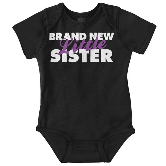 Sis Announcement Little Sister Bodysuit Jumper Girls Infant Baby Brisco Brands NB