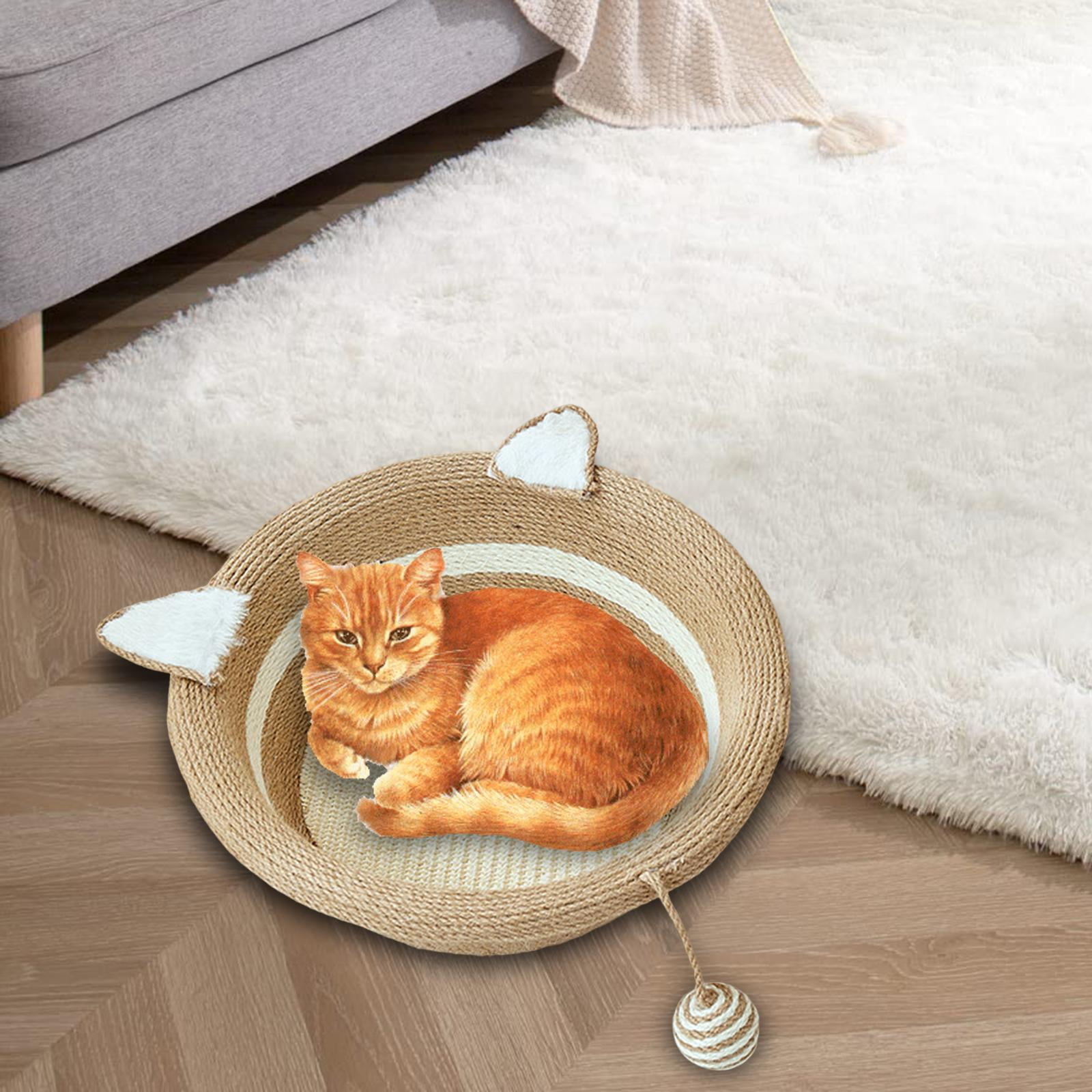 Sisal Cat Bed Cat Scratcher Kennel Pet Scratch Mat Lounger Grind